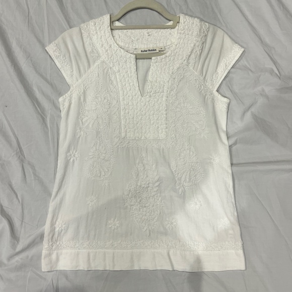 Roller Rabbit Tops - Roller Rabbit Cream Textured Top